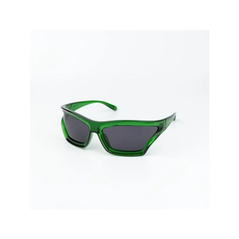 Loewe x PAULA'S IBIZA Men Sunglasses Green Smoke Wraparound LW40143U 98A